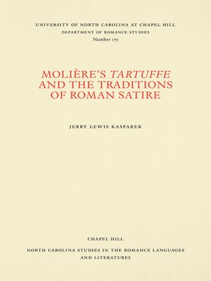 cover image of Molière's Tartuffe and the Traditions of Roman Satire